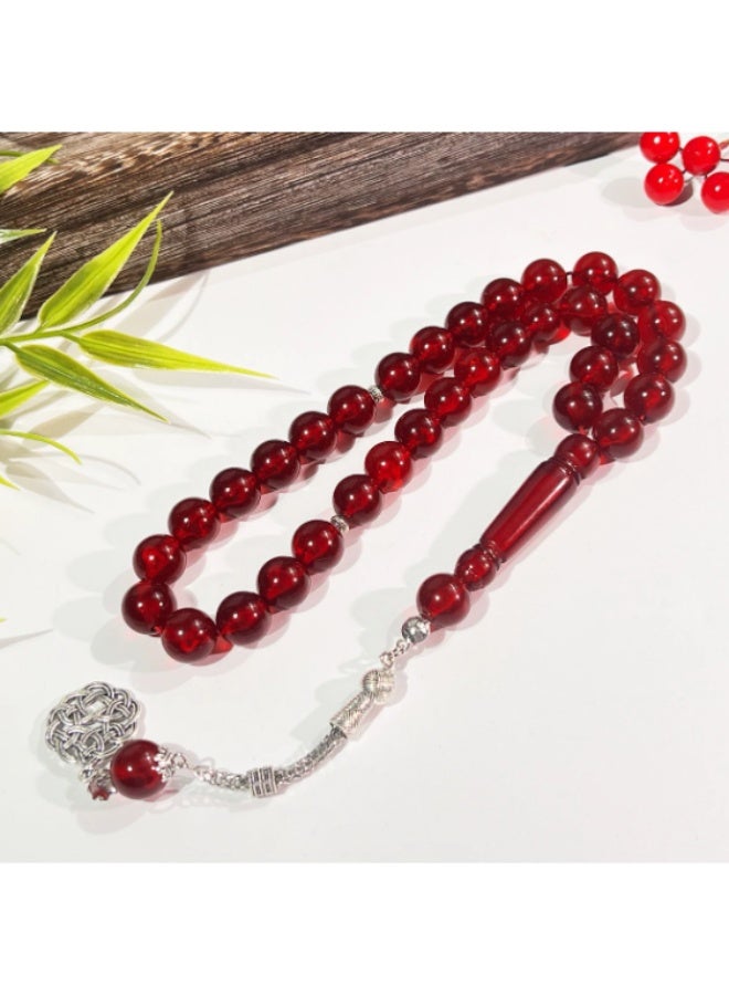 Red chameleon rosary